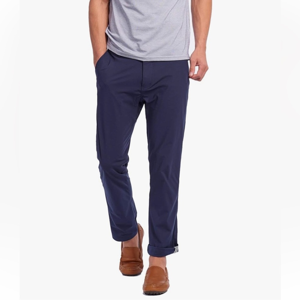 Rhone Men’s Tall City Pant Straight Leg Flat Front Pants Black 42 x‎ 36